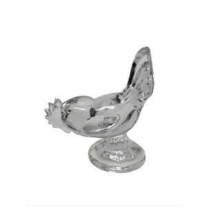 Martinsville Crystal Glass Rooster Figurine Paperweight Decor